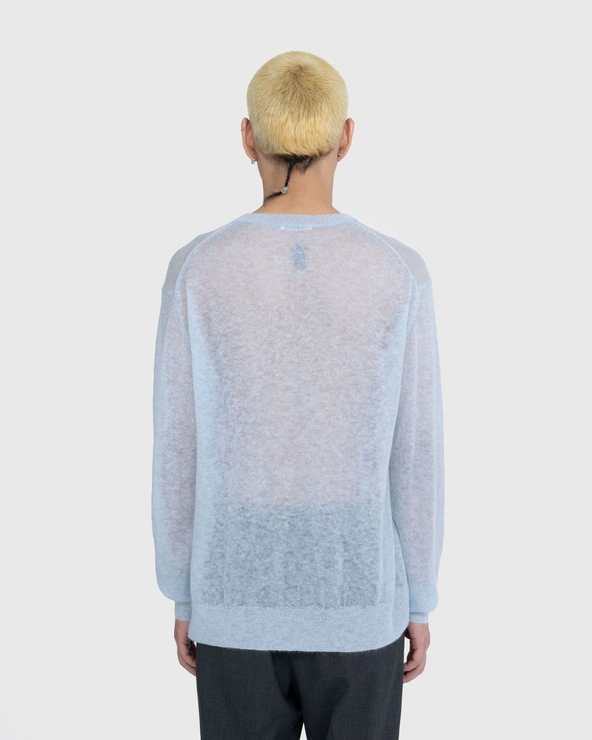 Auralee – Kid Mohair Sheer Knit Light Blue - Image 3
