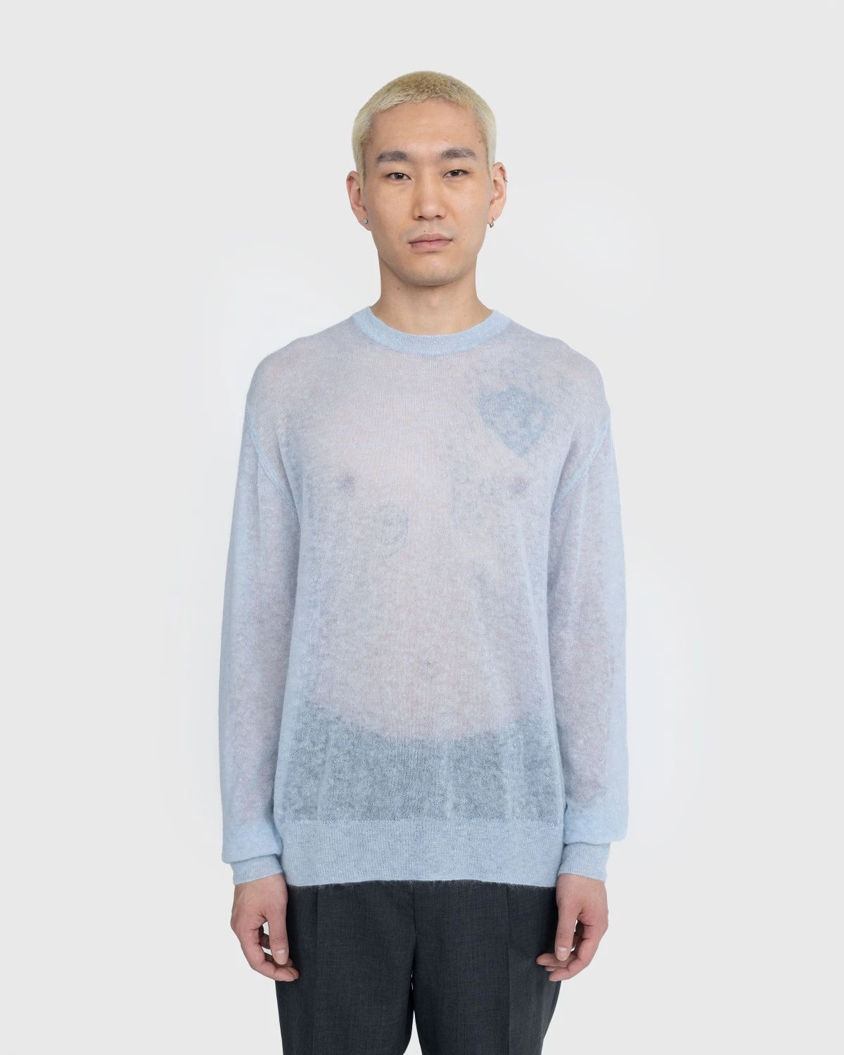 Auralee – Kid Mohair Sheer Knit Light Blue - Image 2