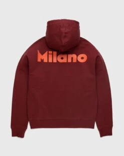 Highsnobiety β Milano Design Week Graphic Hoodie Burgundy