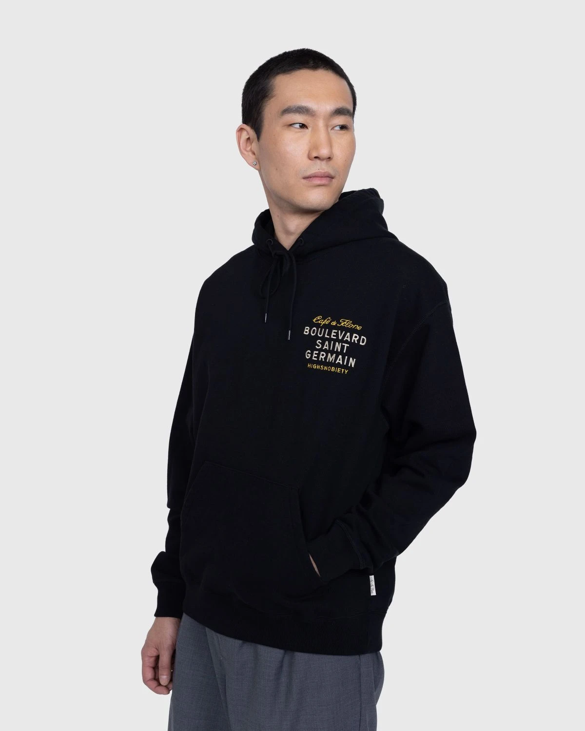 Café De Flore X Highsnobiety – Hoodie Black CDF - Image 3