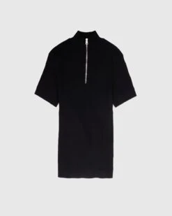 Winnie New York – Quarter-Zip Wool Top Black