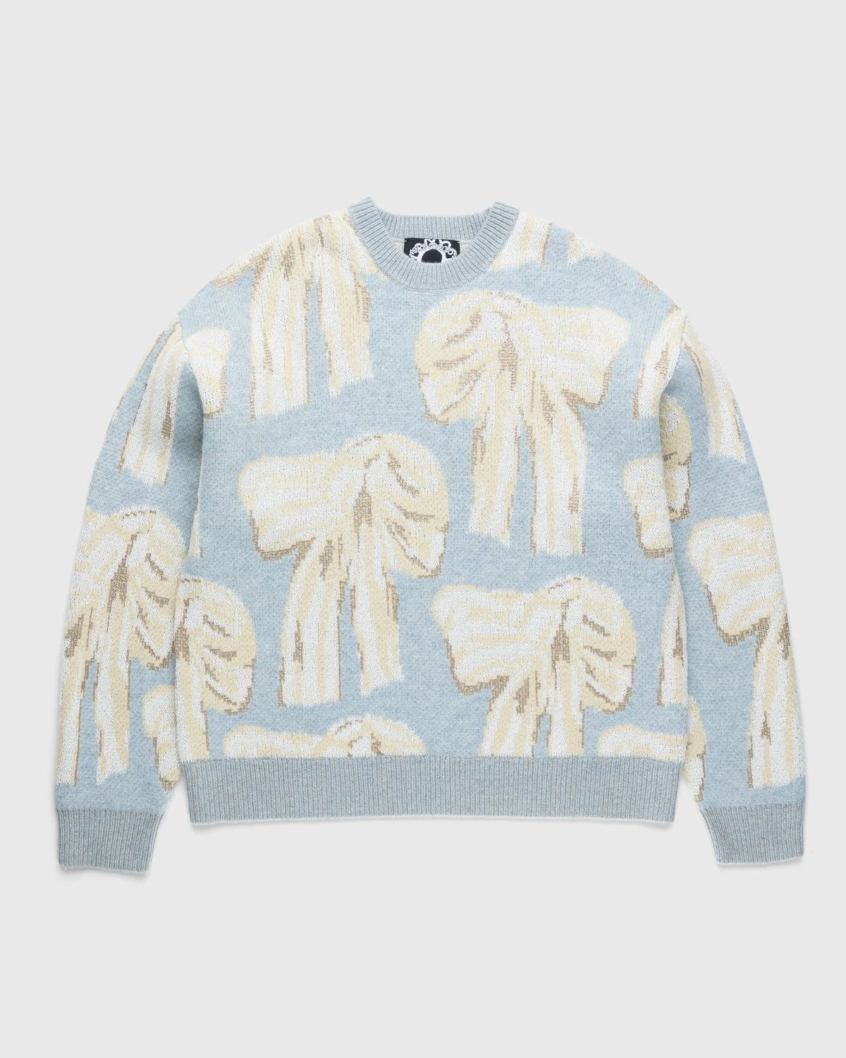 Acne Studios – Jacquard Pattern Crewneck Sweater Blue