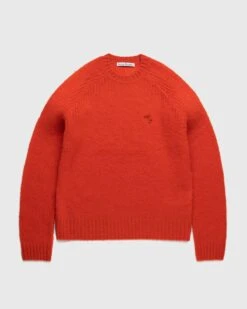 Acne Studios – Embroidered Crewneck Sweater Red