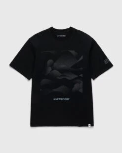 And Wander – Mountain Camo Tee Black