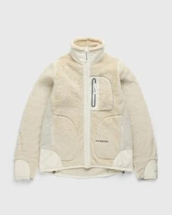 And Wander – High Loft Fleece Jacket Off White