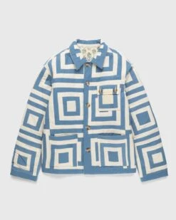 Bode – White House Steps Quilt Jacket Blue