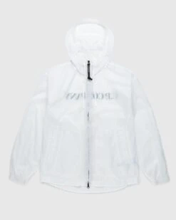 C.P. Company – Light Microweave Laminated Hooded Jacket Gauze White