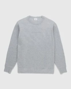 C.P. Company – Diagonal Raised Fleece Logo Sweatshirt Grey