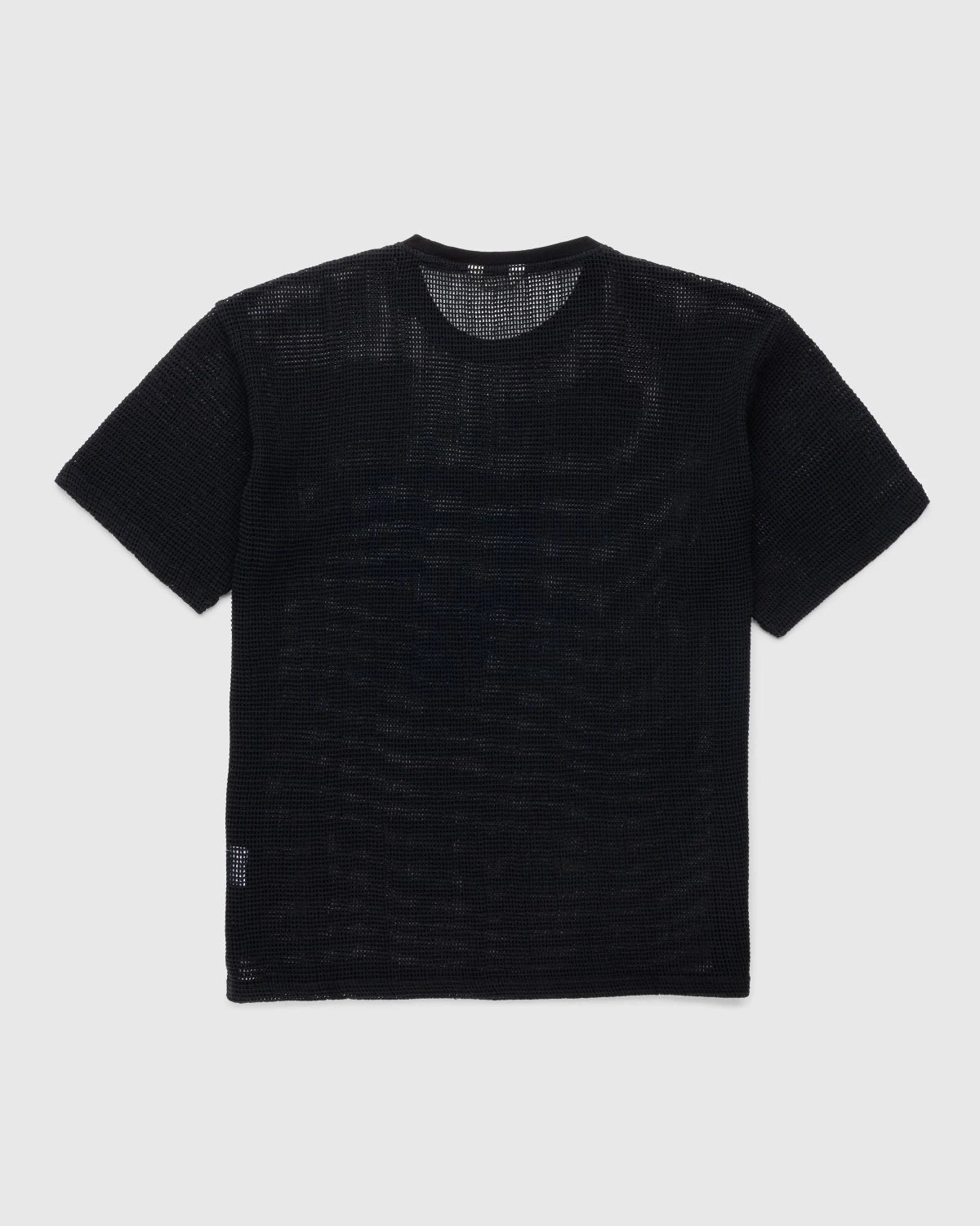 Highsnobiety – Cotton Mesh Knit T-Shirt Black - Image 2