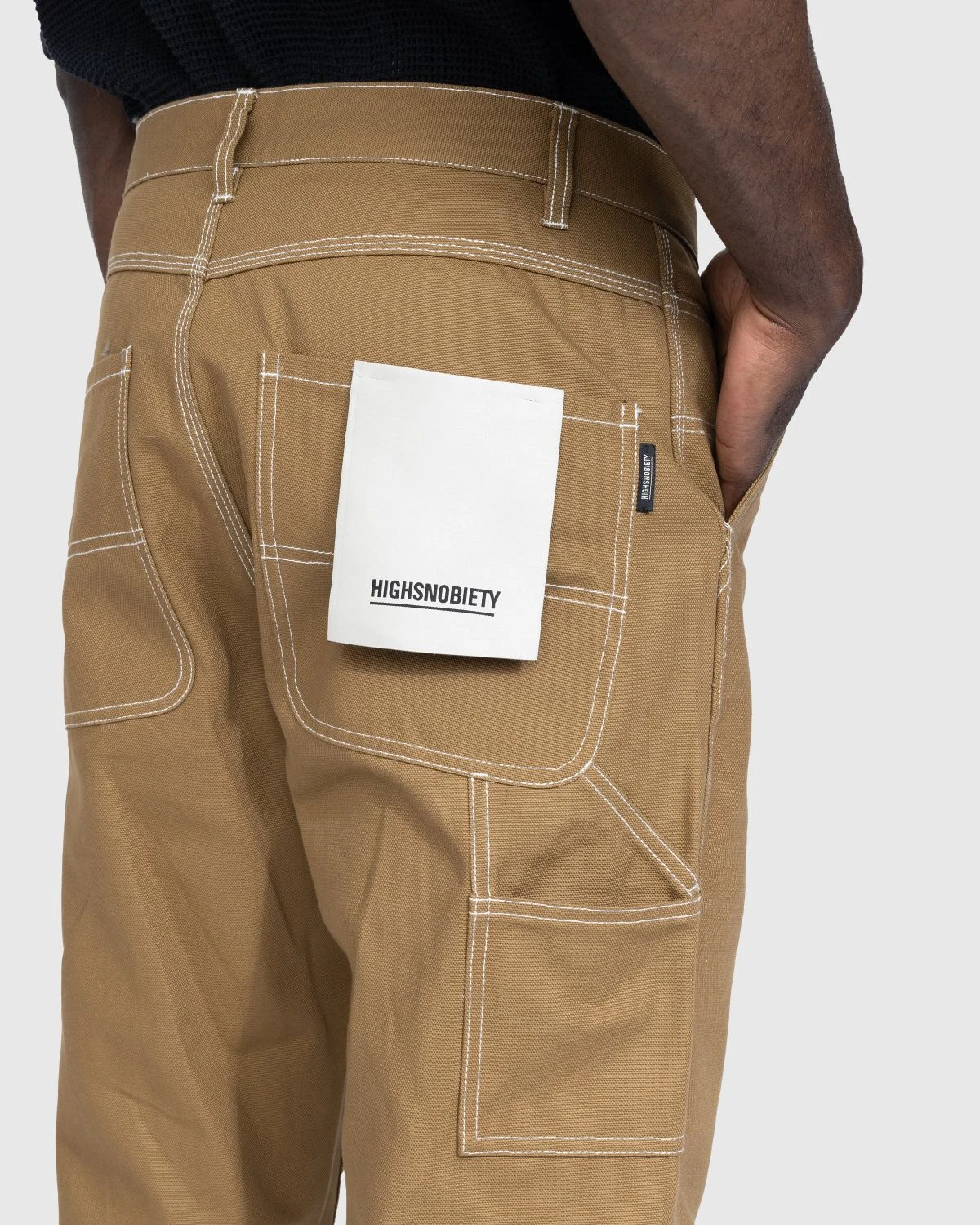 Highsnobiety – Carpenter Trouser Dark Beige - Image 6