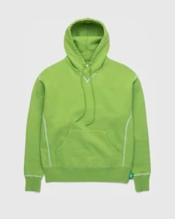 Highsnobiety – Contrast Stitch Fleece Hoodie Green