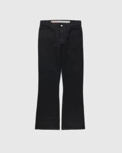 Stockholm Surfboard Club – Flared Cotton Twill Trousers Black